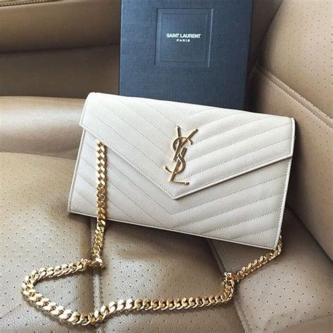 yves saint laurent white purse